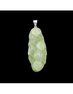 Pendant semipolished Prehnite in 925 Sterling Silver (A8) 2