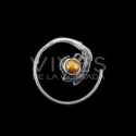 Pendiente en Plata de Ley 925 con Mineral (P52)