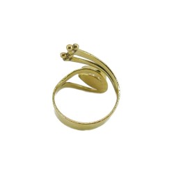 Anillo de Bronce con Mineral Aleatorio -27-