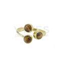 Anillo de Bronce con Mineral Aleatorio -25-