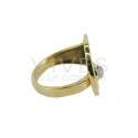 Anillo de Bronce con Mineral Aleatorio -23-