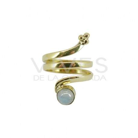Anillo de Bronce con Mineral -26-