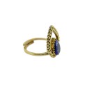 Anillo de Bronce con Mineral Aleatorio -37-