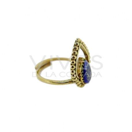 Anel de bronze com minério aleatório -37-