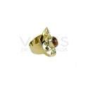 Anillo de Bronce con Mineral Aleatorio -45-