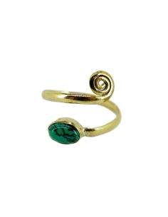 Anillo de Bronce con Mineral Aleatorio -62-