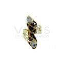 Anillo de Bronce con Mineral Aleatorio -49-