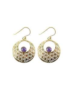 Earrings of Bronze with Random Ore -42-