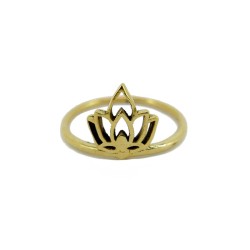 Anillo de Bronce con Mineral Aleatorio -40-