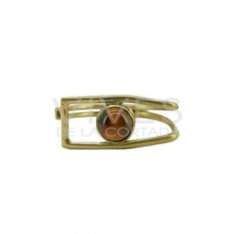 Anillo de Bronce con Mineral Aleatorio - 30 -