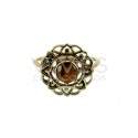 Anillos de Bronce con Mineral Aleatorio -41-