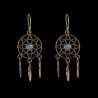 Pendientes de Bronce Atrapa Sueñoscon Mineral  -70-