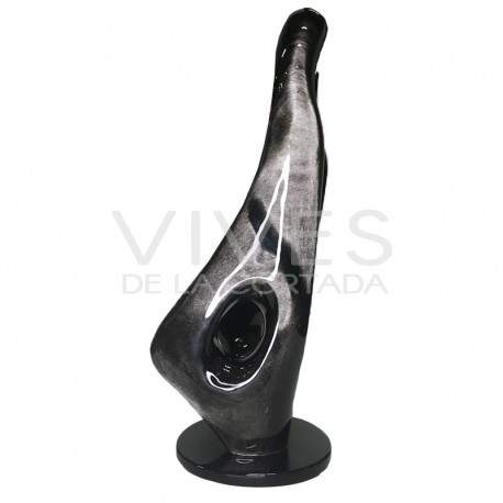 Sculpture en obsidienne argentée FO1