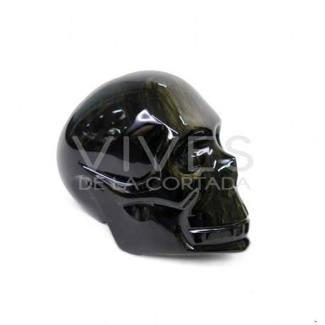 Golden Obsidian Skull