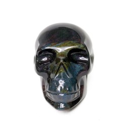 Calavera de Obsidiana Arcoíris Manto Huichol