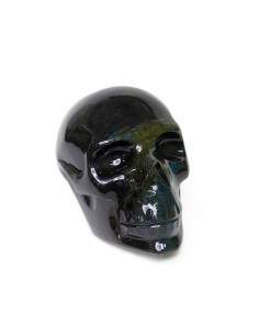 Calavera de Obsidiana Arcoíris Manto Huichol 2
