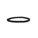 Pulseira de turmalina preta para crianças 4mm