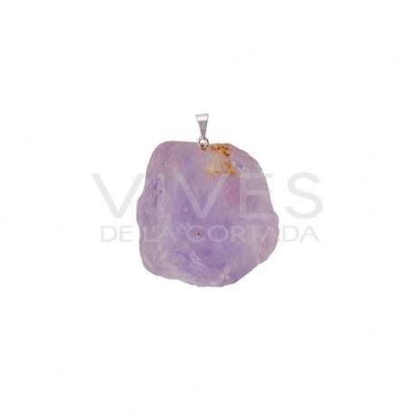 Pendant Raw Ore with Silver Plating