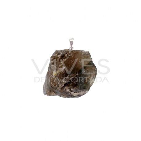 Pendant Raw Ore with Silver Plating