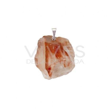 Pendant Raw Ore with Silver Plating