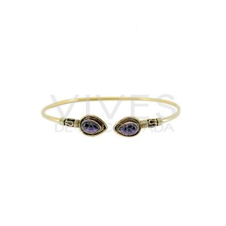 Bracelet of Fine Bronze with Amethyst -26.2-