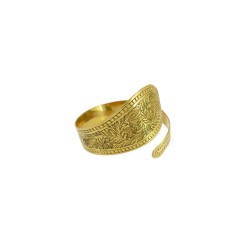 Pulsera de Bronce con grabado floral