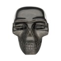 Caveira de obsidiana prateada COP