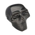 COP tête de mort en obsidienne argentée