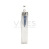 Pendente in Selenite con Cianite in Bagno d'Argento
