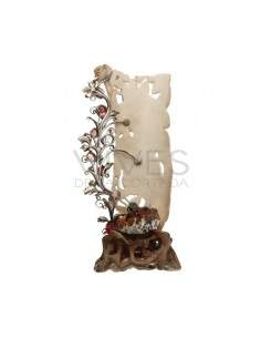 Sculpture en bois de cerf fossilisé en argent 925 2