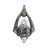 Pendentif Hérkimer en argent 925 avec opale et péridot