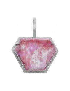 Pendentif rubis en argent 925 (D59)