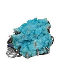 Pendant of Hemimorphite in Sterling Silver 925 2