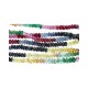Collar Zafiro Multicolor en Plata de Ley 925 (C63)