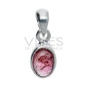 Conjunto de Turmalina Rosa Facetada en Plata de Ley 925