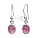 Conjunto de Turmalina Rosa Facetada en Plata de Ley 925