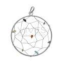 Pendentif Attrape-rêves Grand en plaqué argent