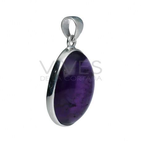 Pingente de Ametista Médio em Prata de Lei 925