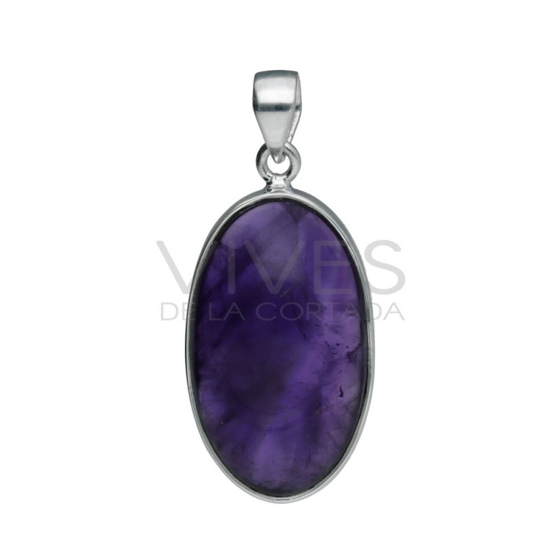 Large Amethyst Pendant in Sterling 