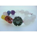 Pulsera de los Chakras flores con cierre de plata
