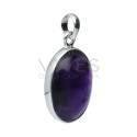 Conjunto de Amatista Oval en Plata de Ley 925