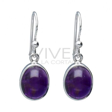Conjunto de Amatista Oval en Plata de Ley 925