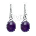 Oval Amethyst Set in 925 Sterling Silver