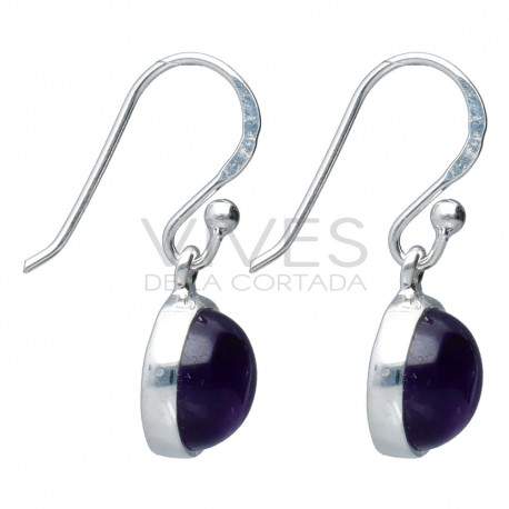 Conjunto de Amatista Círculo en Plata de Ley 925