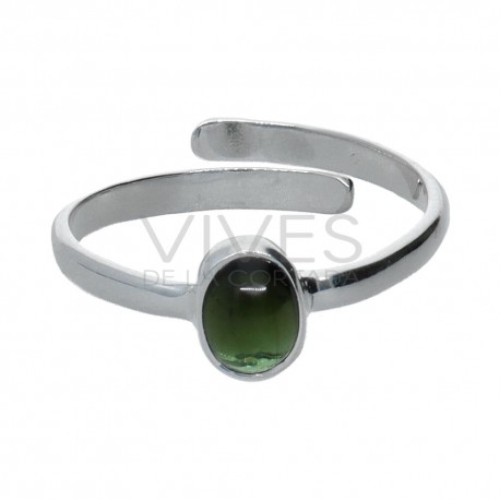 Conjunto de Turmalina Verde en Plata de Ley 925
