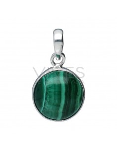 Argent 925 Sterling 925 Malachite Circle Set 2