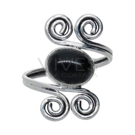 Bague en argenté avec minéral -A71- -A71- -A71- -A71- -A71- -A71- -A71- -A71