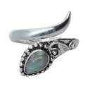 Anillo en Baño de Plata con Mineral -A65-