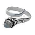 Anillo en Baño de Plata con Mineral -A65-