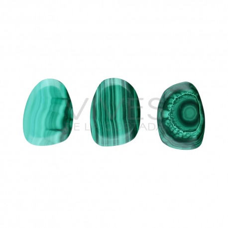 Galet Plat malachite